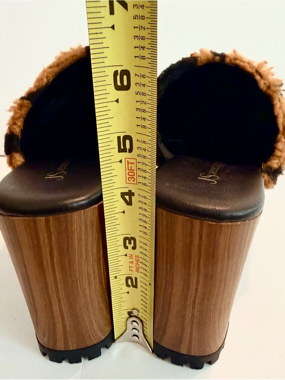 Jessica Simpson Women's Tollia Clog Sandal Brown/Black- Size 6 US/36.5 EU New
